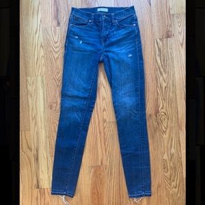 Madewell 9” high riser skinny skinny 27 - raw hem